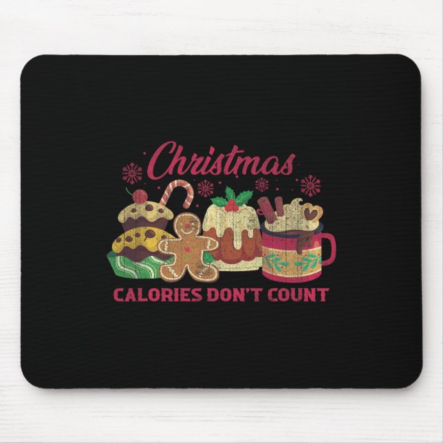 Weihnachtskalorien zählen nicht Milchkekse Mousepad (Vorne)