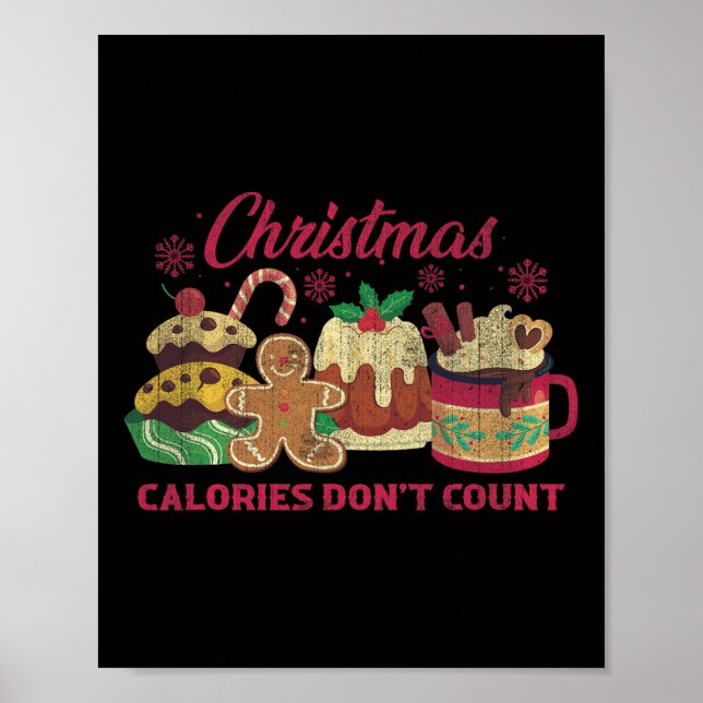 Weihnachtskalorien zählen nicht Milchkekse Poster (Vorne)