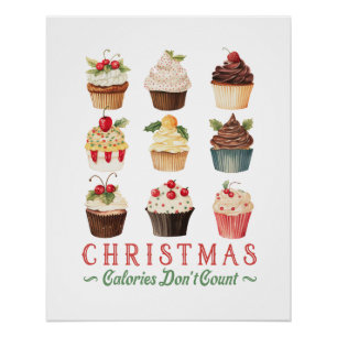 Weihnachtskalorien zählen nicht poster