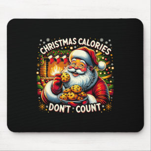 Weihnachtskalorien zählen nicht - Santa Cookie T-S Mousepad