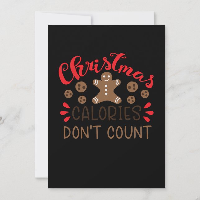 Weihnachtskalorien zählen nicht save the date (Vorderseite)