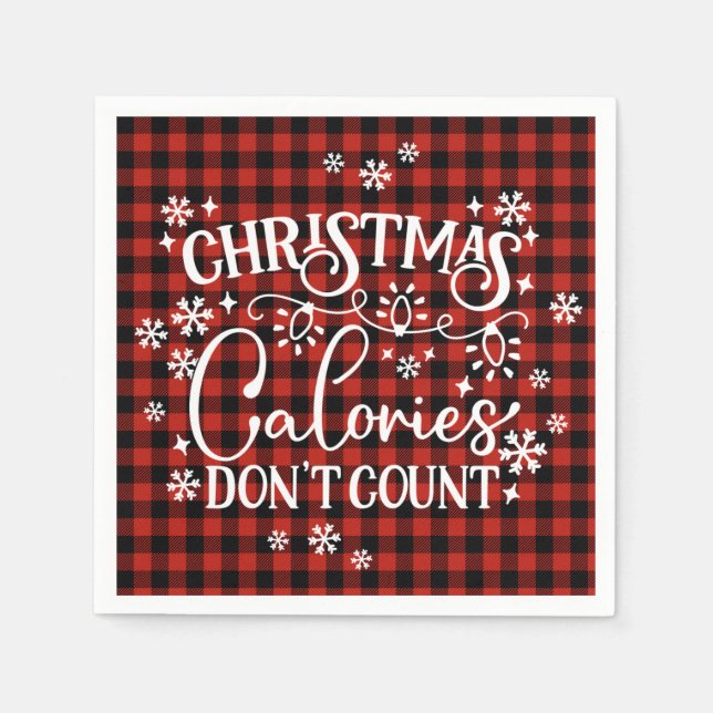 Weihnachtskalorien zählen nicht serviette (Vorderseite)