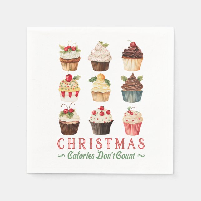 Weihnachtskalorien zählen nicht serviette (Vorderseite)