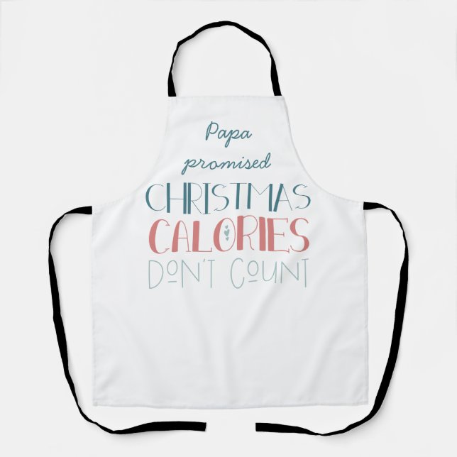 Weihnachtskalorien zählen Typografie nicht lustig Schürze (Vorderseite)