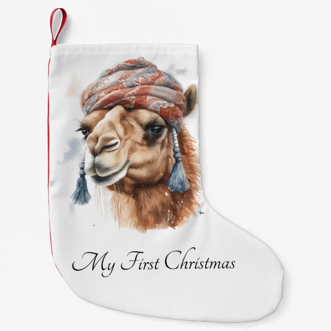 Weihnachtskamel, anpassbar kleiner weihnachtsstrumpf (Vorderseite)