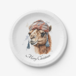 Weihnachtskamel, anpassbar pappteller