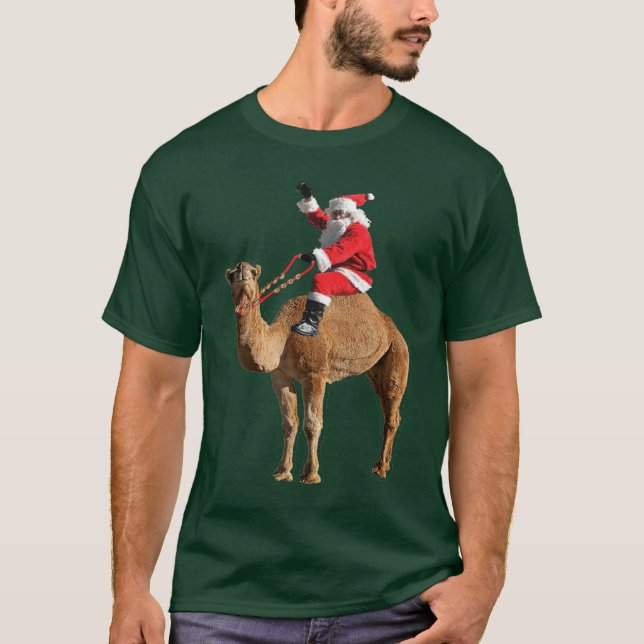 Weihnachtskamel und Sankt-T - Shirt (Vorderseite)