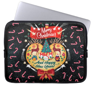 Weihnachtskanäle Laptopschutzhülle