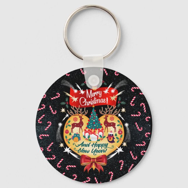 Weihnachtskanäle Schlüsselanhänger (Vorderseite)