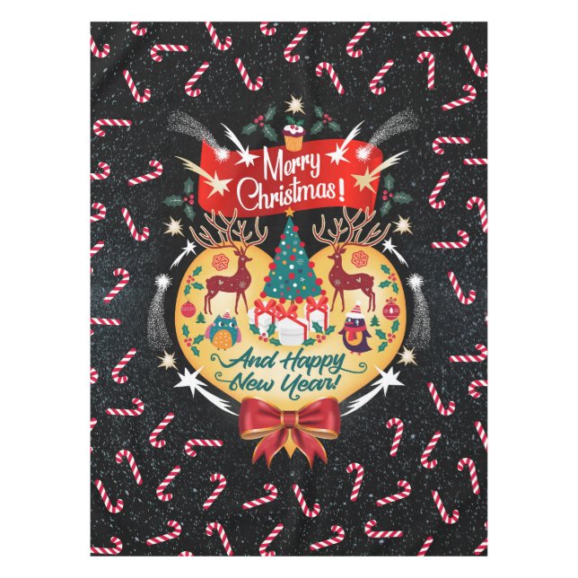 Weihnachtskanäle Tischdecke (Vorderseite)