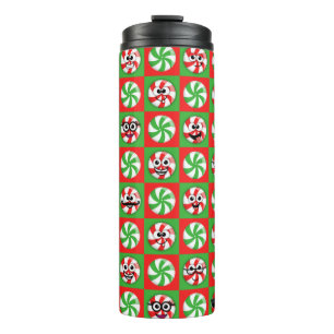 Weihnachtskandies Faces Thermosbecher