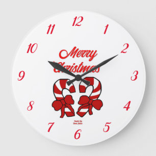 Weihnachtskandinchen Acryl-Wandleuchte Große Wanduhr