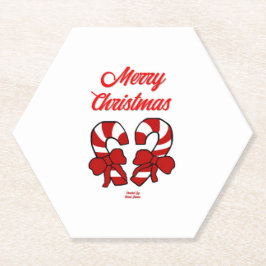 Weihnachtskandinchen Hexagon Paper Untersetzer