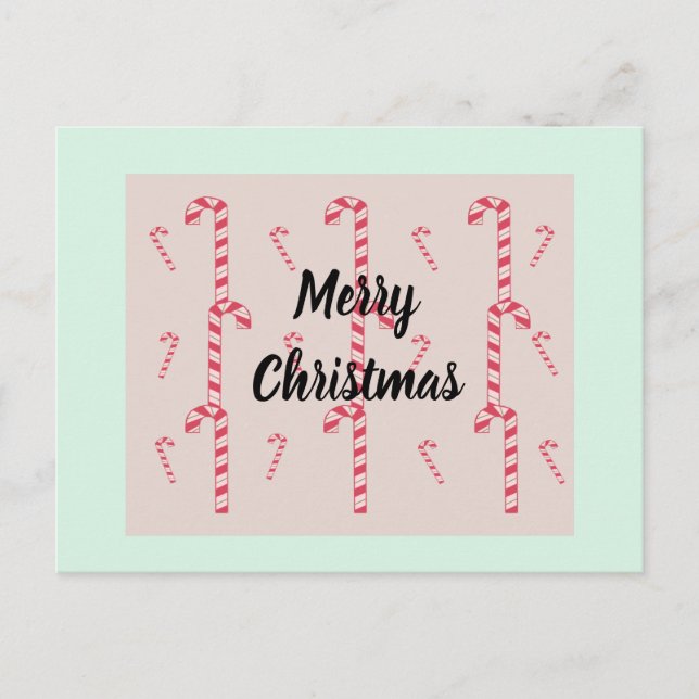 Weihnachtskandinenkarte Feiertagspostkarte (Vorderseite)