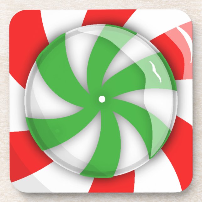 Weihnachtskandinplatz Getränkeuntersetzer (Vorderseite)