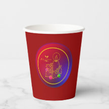 Weihnachtskandle Holly Line Zeichnend Red & Blue