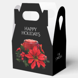 Weihnachtskandle, Holly und Poinsettia Geschenkschachtel