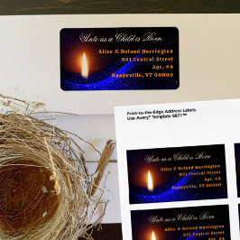 Weihnachtskandle Wide Rücksendeadressen-Aufkleber Adressaufkleber