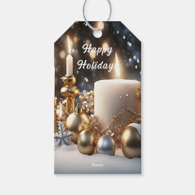 Weihnachtskandles - ein Geschenk Tag Geschenkanhänger (Vorderseite)