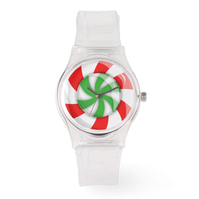 Weihnachtskandy Armbanduhr (Vorderseite)