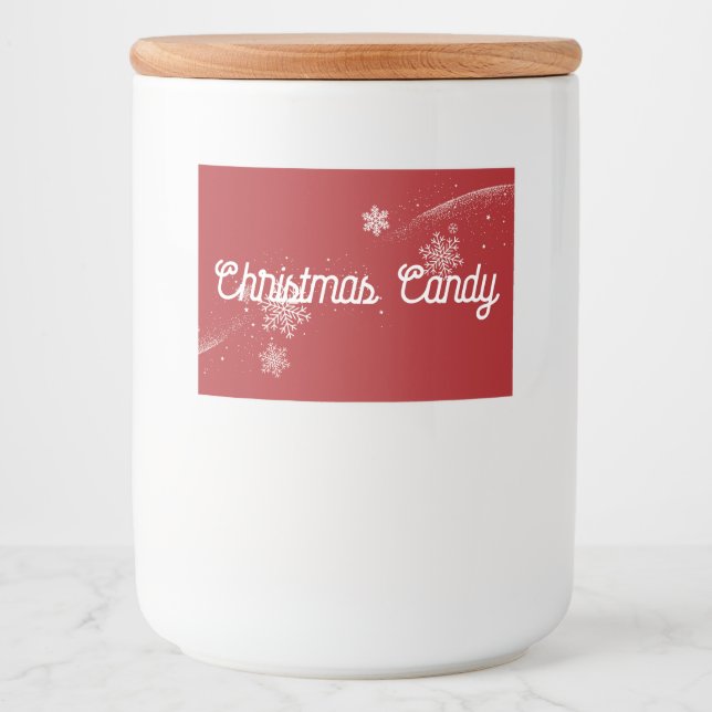 Weihnachtskandy Lebensmitteletikett (Vorderseite)