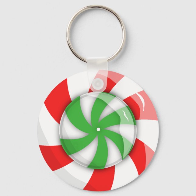 Weihnachtskandy Schlüsselanhänger (Vorderseite)