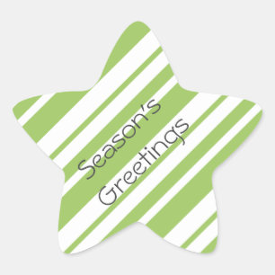 Weihnachtskandy Stripe Star Sticker