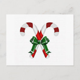 Weihnachtskandystick mit Bohne Feiertagspostkarte