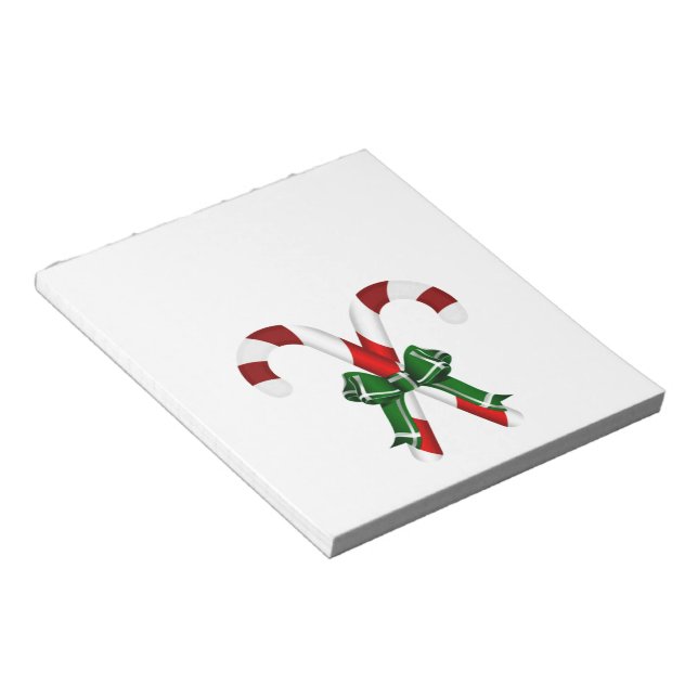 Weihnachtskandystick mit Bohne Notizblock (angewinkelt)
