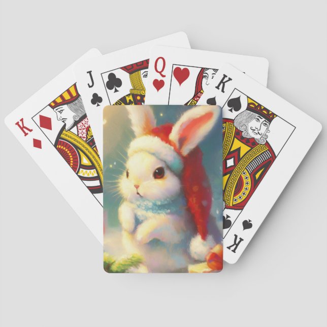 Weihnachtskaninchen (2) spielkarten (Rückseite)