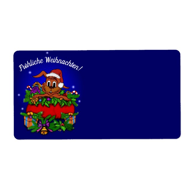 Weihnachtskaninchen , Fröhliche Weihnachten! (Vorne)