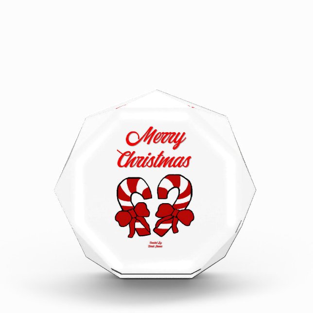 Weihnachtskaninchen Octagonal Foto Block (Vorderseite)