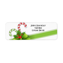 Weihnachtskaninchen-Rücksendeadressen-Aufkleber