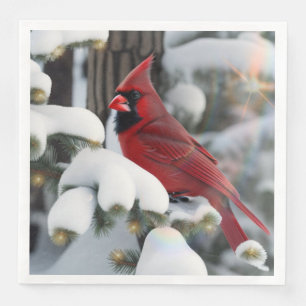 Weihnachtskardinal Serviette