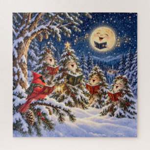 Weihnachtskardinal und Winterbaum-Chor