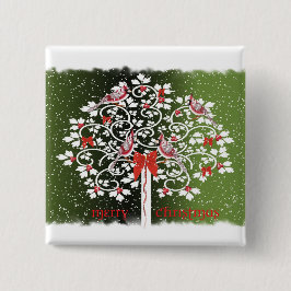 WeihnachtsKardinäle Button