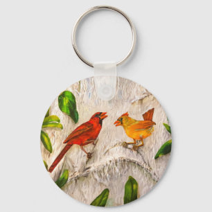 WeihnachtsKardinäle redbirds Schlüsselanhänger