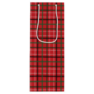 Weihnachtskariert Geschenktüte Für Weinflaschen