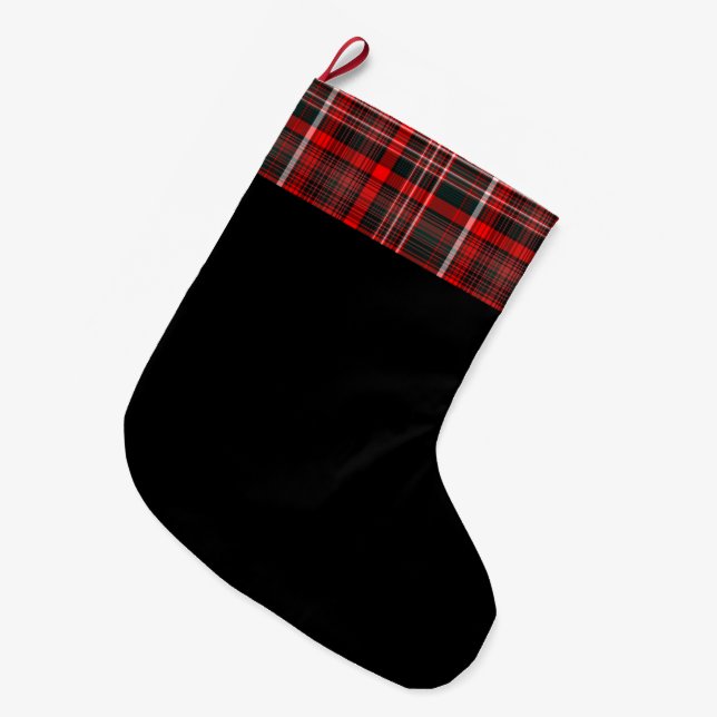 WeihnachtsKariert Großer Weihnachtsstrumpf (Vorderansicht (hängend))