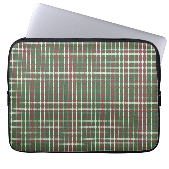 Weihnachtskariert Laptopschutzhülle (Vorderseite)