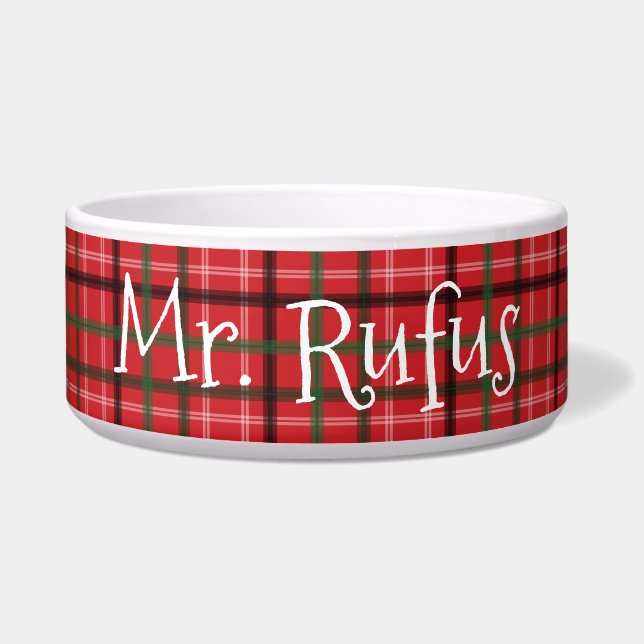 Weihnachtskariert Napf (Vorderseite)