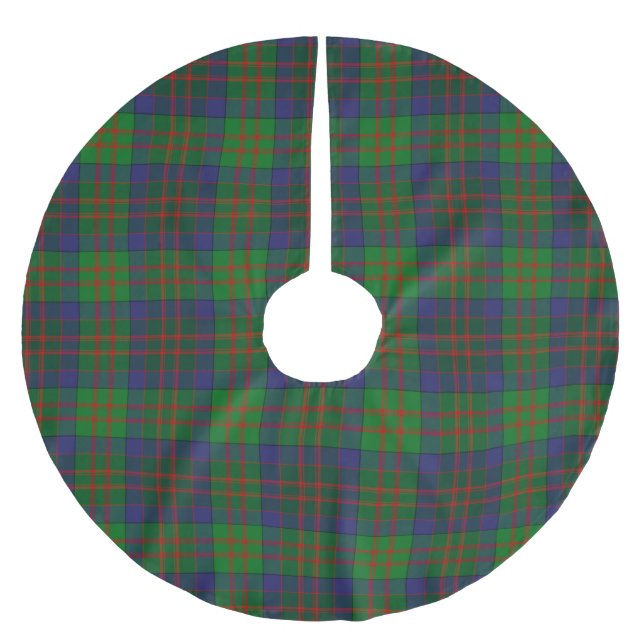 Weihnachtskariert Polyester-Tannenbaumskleid mit F Polyester Weihnachtsbaumdecke (Vorderseite)
