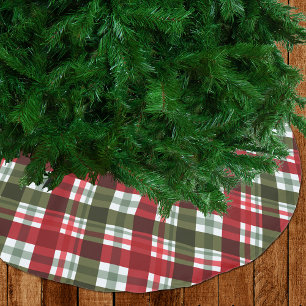 WeihnachtsKariert Polyester Weihnachtsbaumdecke