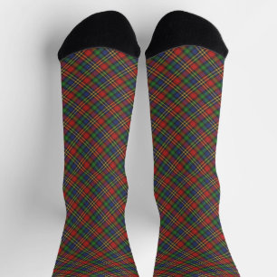 Weihnachtskariert rot blau grün Diagonalmuster Socken