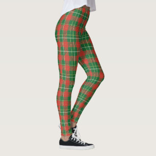 Weihnachtskariert Rot, Grün Leggings