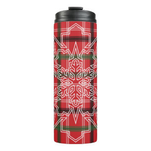Weihnachtskariert Thermosbecher