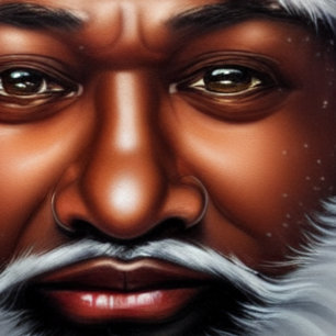 Weihnachtskarte Afroamerikanischer Weihnachtsmann Feiertagskarte