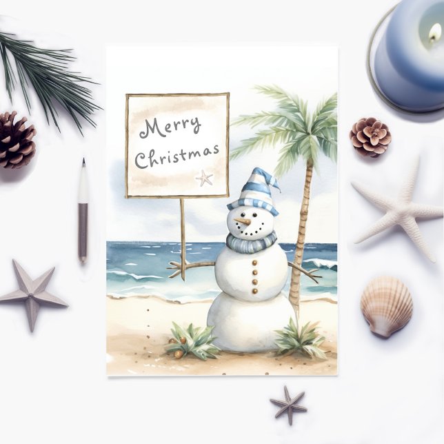 Weihnachtskarte an der Küste personalisierbar Dankeskarte (Von Creator hochgeladen)