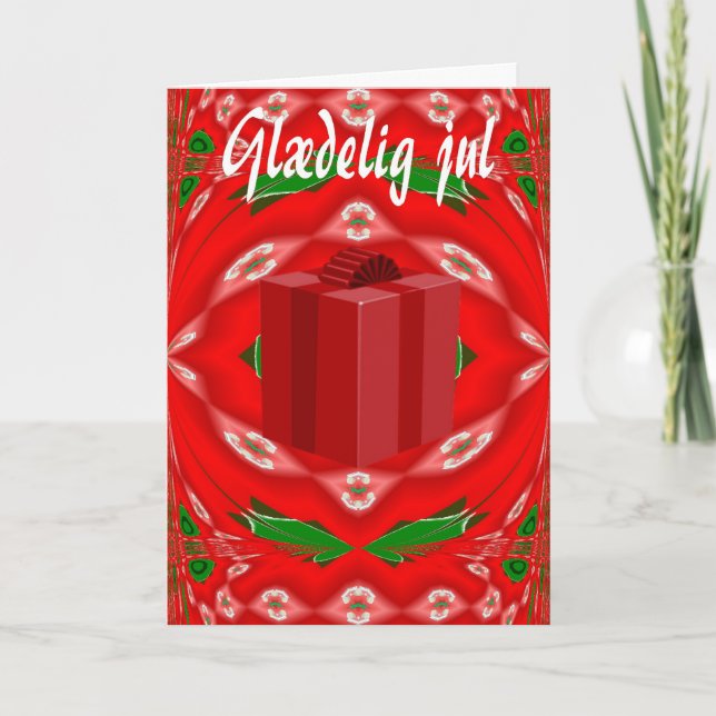 Weihnachtskarte auf Dänisch Feiertagskarte (Vorderseite)