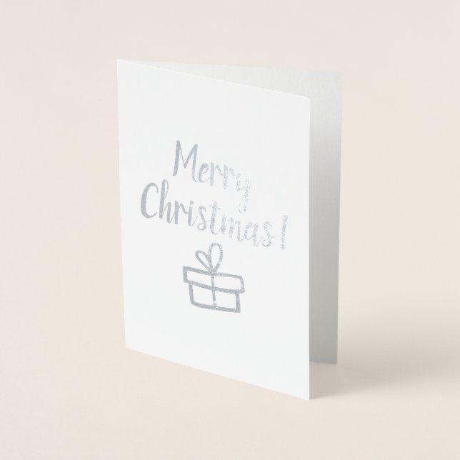 Weihnachtskarte auf Kraftpapier. Folienkarte (Vorderseite)